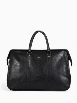 Сумка саквояж дорожная, на молнии, 48×18.5×30 см, чёрная