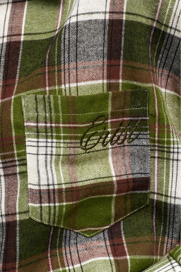 Рубашка в клетку с карманом Oversize Green - Erist store фото 5