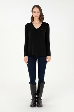 Женский черный свитшот Неожиданная скидка в корзине - U.s. polo assn фото 4