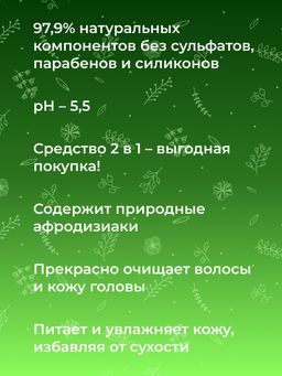 Шампунь-гель 2 в 1 для мужчин Магический кедр с афродизиаками - Siberina фото 9