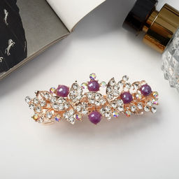 Заколка - автомат для волос «Моника», бабочки, 9 см