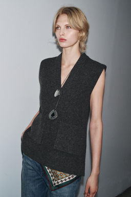 LONG WOOL WAISTCOAT - Zara фото 2