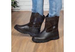 Мини-монголки мужские темно-коричневые, литая подошва, - Мирунт фото 5