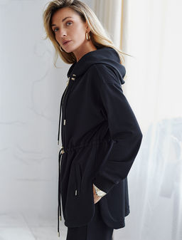 VILATTE / Парка с золотистой фурнитурой из эластичного футера двухнитки  фото 5