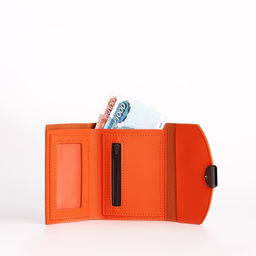 Кошелёк на кнопке, цвет оранжевый - Simaland фото 5