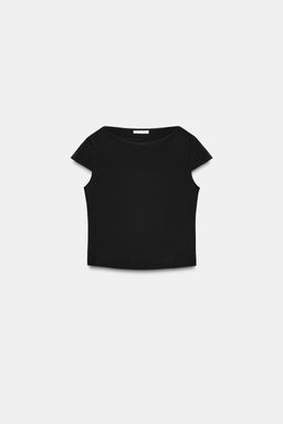 INTERLOCK SHORT SLEEVE T-SHIRT - Zara фото 4