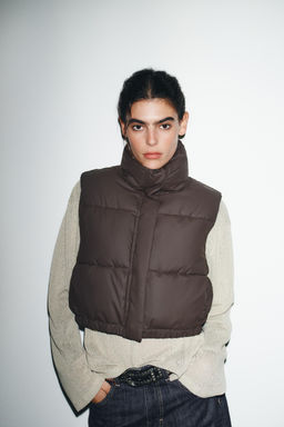 RUBBERISED PADDED GILET - Zara фото 2