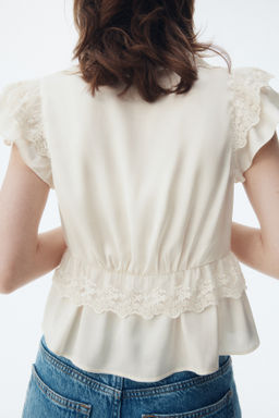 Blusa de sat?n con volantes - H&m фото 4