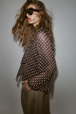 POLKA DOT BLOUSE WITH BOW