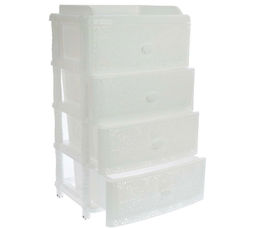 Комод широкий "Лаура" 4-х секционный белый М6791