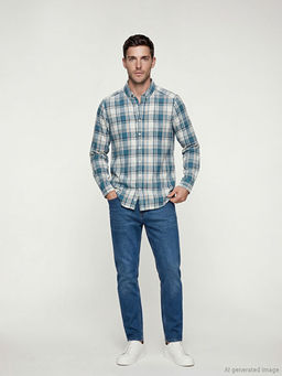 Regular Fit Kareli Erkek G?mlek