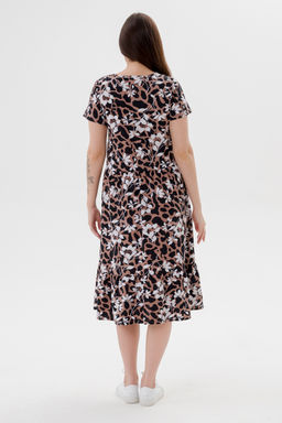 Платье женское из кулирки Кармелита 2 цветок кофе - Амадэль фото 19