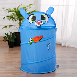 Корзина для игрушек «Зайка» с ручками и крышкой 55×33×33 см