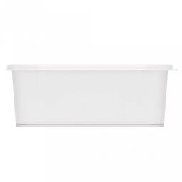 Контейнер для продуктов пластмассовый 1,5л 22х14,5х8см, овальный, подходит для СВЧ, белый (Россия) - Домашняя мода фото 3