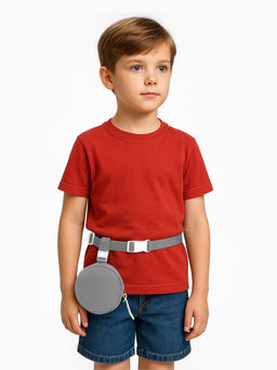 Сумка детская поясная на молнии «Выбражулька», серая