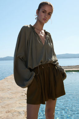 Pantal?n corto con cord?n de ajuste - H&m фото 5