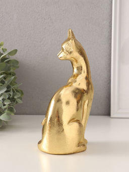 Фигурка полистоун «Золотая кошка», 11.5×7.5×20.5 см