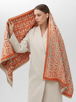 в составе ШЕРСТЬ и КАШЕМИР Большой, мягкий, теплый двусторонний палантин - Tantino фото 5