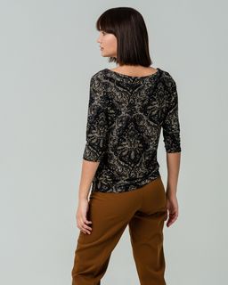 Лонгслив с вырезом лодочка 75.1.30 - Elena sorti фото 3