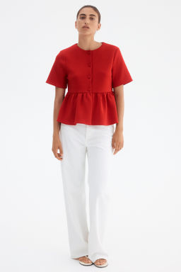 Top efecto neopreno con peplum - H&m фото 2