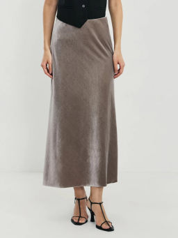 Юбка миди из бархата / Zarina