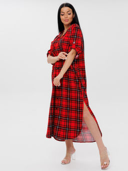 5116 ПЛАТЬЕ (Красная клетка) - А-дина фото 3