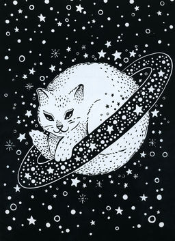 Hobbius GHPB-06 Набор для творчества Гравюра-блокнот 14 x 20 см Космический кот  фото 4