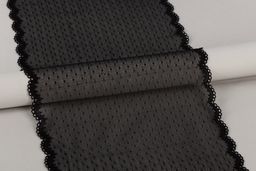 Кружево BLITZ эластичное 210 мм BLST-25 на бобине Турция черный