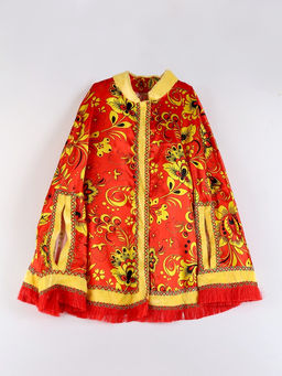 Карнавальный костюм Народные гуляния хохлома красная: накидка, кокошник, р-р. 52-58