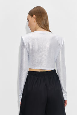 Лонгслив укороченный с подплечниками - Mollis фото 4