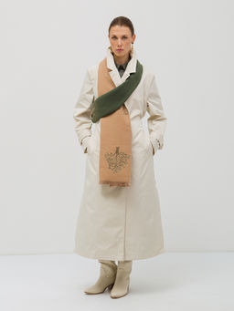 в составе ШЕРСТЬ Большой, мягкий, теплый двусторонний палантин с принтом - Tantino фото 4