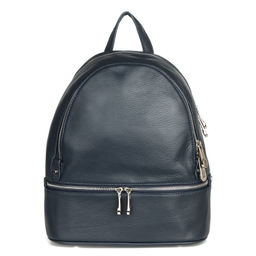 SJ7682 navy, Женский кожаный рюкзак, Barcelo Biagi