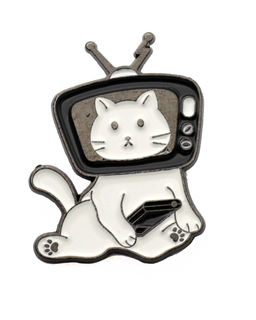 Металлический значок Кот в телевизоре - Krumpy фото 4