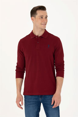 U. S. Polo Assn / Мужской бордово-красный базовый свитшот