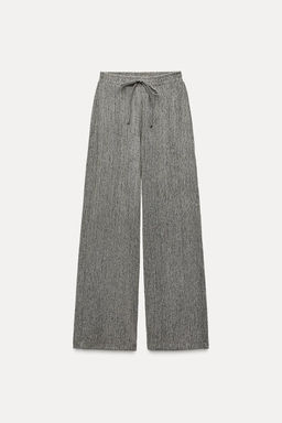 TEXTURED STRAIGHT-LEG TROUSERS - Zara фото 19