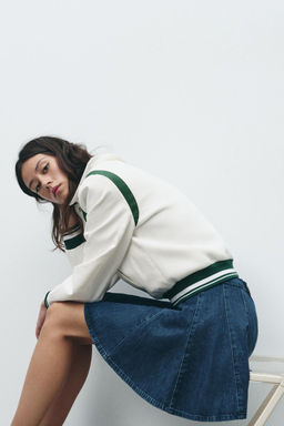 DENIM TRF MINI SKIRT - Zara фото 4