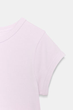 CAMISETA RIB MANGA CORTA / Lila - Zara фото 8