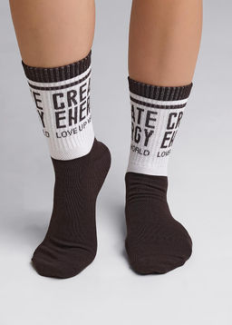 CLE Носки жен.Д2334 тренд хл+эл коричневый - Clever wear фото 2
