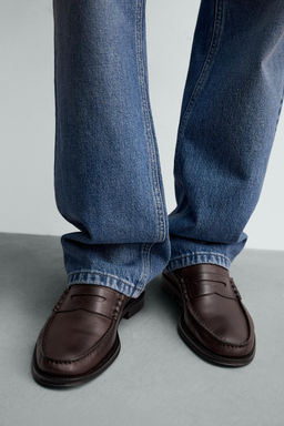 LEATHER PENNY LOAFERS - Zara фото 10