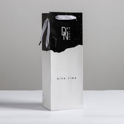 Пакет ламинированный под бутылку Wine time, 13 x 36 x 10 см