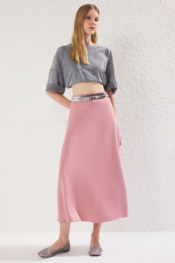 TRENDYOLMILLA Pembe A Line/Can Kesim Midi Etek TWOSS25ET00043 фото 2