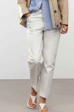 ZW COLLECTION TAPERED MID-RISE JEANS - Zara фото 5