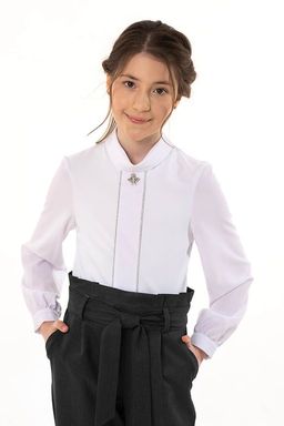 Белая школьная блуза Mooriposh, модель 06125