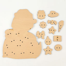 Шнуровка на новый год «Змея спешит на ёлку», игрушка для детей