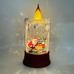 Новогодний декор стекло - Ночник-свеча 25 см (арт. WDL-23016A/B/D) в ассортименте - Ип лебедев о.ю фото 10