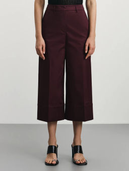 Укороченные брюки из хлопка / Zarina  фото 2