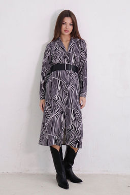 Платье-рубашка с английским воротником принт - Martichelli фото 74