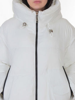 8362 WHITE Куртка зимняя женская оверсайз (200 гр. холлофайбер)