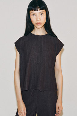 TOP R?STICO MANGA SISA / Gris antracita