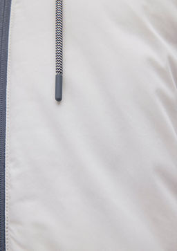 Kapusonlu Ac?k Gri Sisme Mont - Mavi фото 8